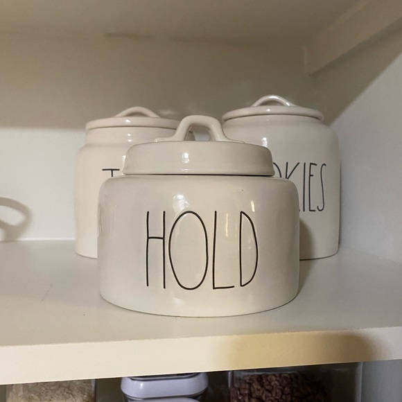 Rae Dunn “Hold” Canister